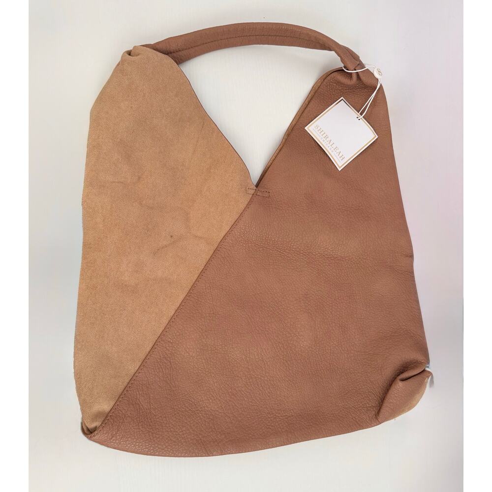 Shiraleah Arden Tote Tan Vegan Leather Suede Hobo Bag NWT Chic - Picture 12 of 12